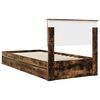 vidaXL Lit de Rangement Ch&ecirc;ne fum&eacute; 90 x 200 cm Bois d'ing&eacute;nierie
