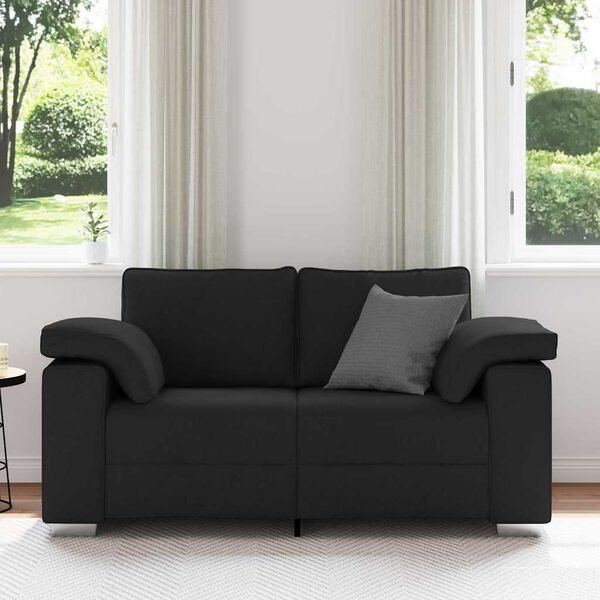 vidaXL Canap&eacute; 120cm Noir tissu