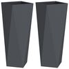 vidaXL Jardinière 2 pcs Anthracite 30 x 30 x 75 cm Acier