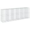 vidaXL Panier gabion avec couvercle 550x100x200 cm fer galvanis&eacute;