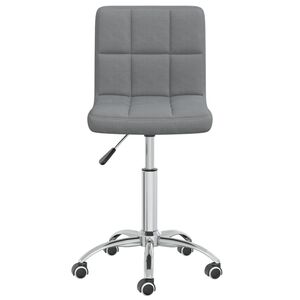 vidaXL Chaise pivotante de salle &agrave; manger Gris clair Tissu