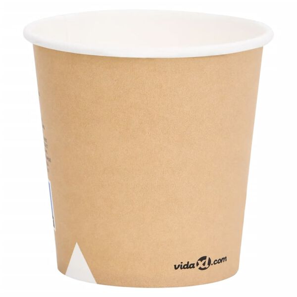 vidaXL Tasses &agrave; caf&eacute; en papier 120 ml 1000 pcs Marron