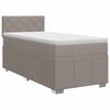 vidaXL Lit boxspring avec matelas Taupe 90 x 200 cm Tissu