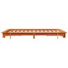 vidaXL Cadre de lit sans matelas cire marron 135x190cm bois pin massif