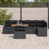 vidaXL Ensemble de salle &agrave; manger pour jardin 7 pcs Noir et Marron