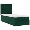 vidaXL Cadre de lit ottoman avec matelas vert fonc&eacute; 90x190 cm velours