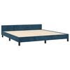 vidaXL Cadre de lit sans matelas bleu fonc&eacute; 160x200 cm velours