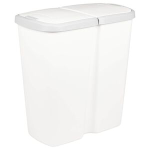vidaXL Bac &agrave; d&eacute;chets Blanc 48,5 x 28 x 51 cm PP