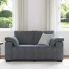 vidaXL Canap&eacute; causeuse gris fonc&eacute; 160x77x82 cm velours