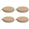 vidaXL Coussins de si&egrave;ge 4 pi&egrave;ces SOEST 4 pc 100 % polyester Sable
