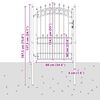 vidaXL Portail de cl&ocirc;ture Emmen avec pointes en acier 104 x 134,5 cm vert