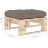 vidaXL Pouf palette de jardin bois de pin impr&eacute;gn&eacute;