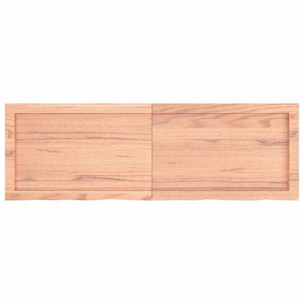 vidaXL Comptoir de salle de bain marron 120x40x(2-6) cm bois trait&eacute;
