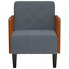 vidaXL Fauteuil avec accoudoirs gris fonc&eacute; 55 cm velours