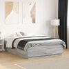 vidaXL Cadre de lit sans matelas sonoma gris 135x190 cm