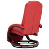 vidaXL Fauteuil de massage TV inclinable rouge similicuir