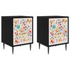 vidaXL Table de chevet MAINZ 2 pc Ch&ecirc;ne noir 36 x 33 x 51 cm