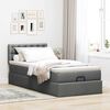 vidaXL Cadre de lit ottoman avec matelas gris foncé 80x200 cm tissu