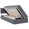 vidaXL Lit de Rangement Gris fonc&eacute; 90 x 200 cm Velours