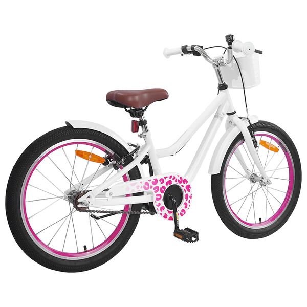 vidaXL V&eacute;lo pour Enfants 18 Pouces pour les 5-7 ans Blanc