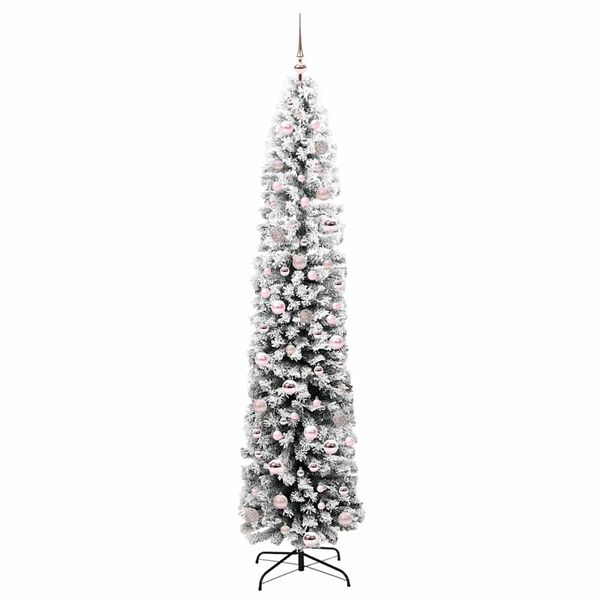 vidaXL Sapin de Noël artificiel Vert 210 cm PVC et acier et plastique
