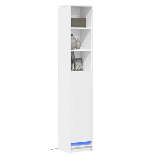 vidaXL Buffet avec LED blanc 36x32,5x200 cm bois d'ingénierie