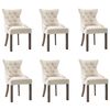 vidaXL Chaises &agrave; manger lot de 6 beige tissu