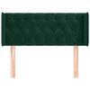 vidaXL T&ecirc;te de lit avec oreilles Vert fonc&eacute; 103x16x78/88 cm Velours
