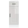 vidaXL Armoire de cuisine Porto blanc brillant bois ingénierie