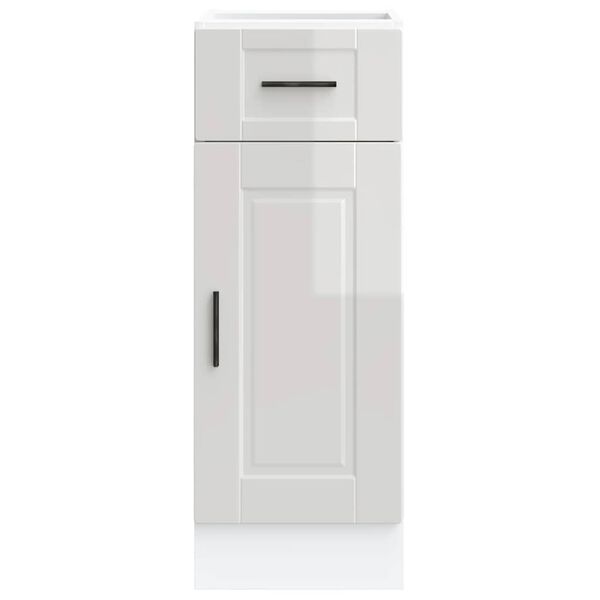 vidaXL Armoire de cuisine Porto blanc brillant bois ingénierie