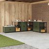 vidaXL Rangement de cuisine Vert olive 60 x 50 x 92 cm Acier