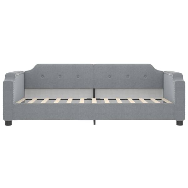 vidaXL Lit de jour avec matelas gris clair 90x190 cm tissu