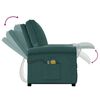 vidaXL Fauteuil de massage Vert fonc&eacute; Tissu