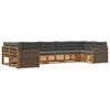 vidaXL Ensemble de canap&eacute;s d'ext&eacute;rieur 7 pc Naturel et Anthracite