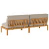 vidaXL Ensemble de Canap&eacute;s Taupe 240 x 92 x 69 cm Bois d'Acacia Massif