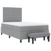 vidaXL Lit &agrave; ressorts avec matelas Gris clair 120 x 200 cm tissu