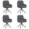 vidaXL Chaises de salle &agrave; manger pivotantes 4 pcs Simili cuir Gris