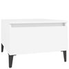 vidaXL Tables d'appoint 2 pcs Blanc 50x46x35 cm Bois d'ingénierie