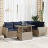 vidaXL Salon de jardin avec coussins 6 pcs gris résine tressée acacia