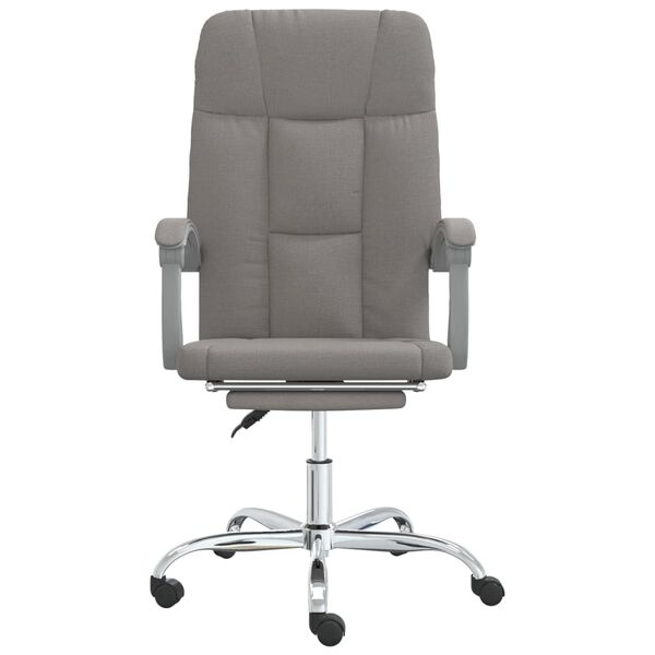 vidaXL Fauteuil inclinable de bureau Taupe Tissu