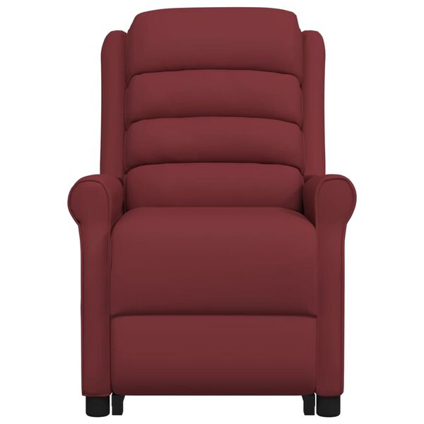 vidaXL Fauteuil de massage Rouge bordeaux Similicuir
