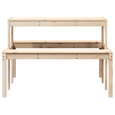 vidaXL Table de pique-nique 110x134x75 cm bois massif de pin
