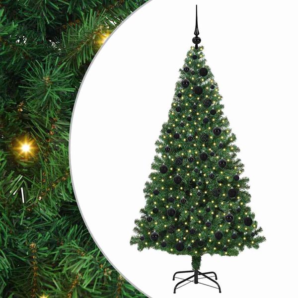 vidaXL Sapin de No&euml;l artificiel Vert 180 cm PVC, Acier et Plastique