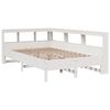 vidaXL Lit bibliothèque sans matelas blanc 120x200 cm bois pin massif