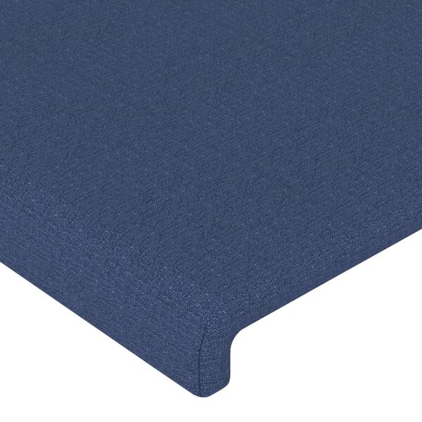 vidaXL T&ecirc;tes de lit Bleu 180x5x78/88 cm Tissu