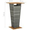 vidaXL Ensemble de bar de jardin 5 pcs et coussins R&eacute;sine tress&eacute;e Gris