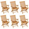 vidaXL Salon de jardin 7 pcs Bois de teck massif