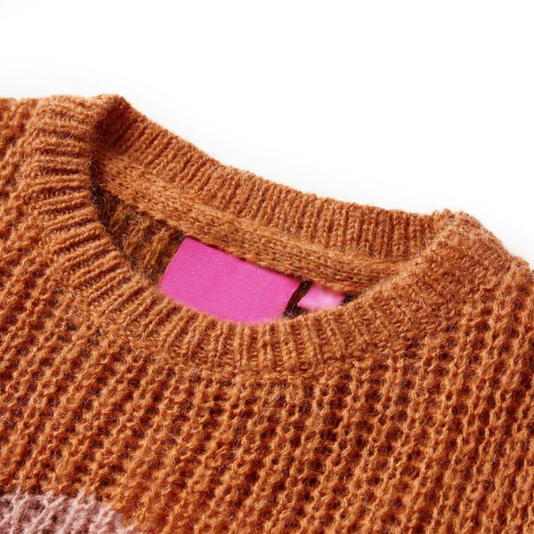 Pull-over tricoté pour enfants cognac 104