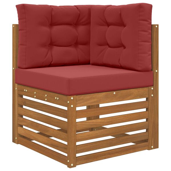 vidaXL Coussin de canap&eacute; d'ext&eacute;rieur 3 pcs Bordeaux Polyester