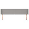 vidaXL T&ecirc;te de lit avec oreilles Gris clair 183x16x78/88 cm Tissu